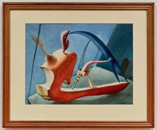 Reuben Mednikoff, The Stairway to Paradise (20 March – 1), 1936. Pen, ink and watercolour on paper. Courtesy The Murray Family Collection, UK and USA.