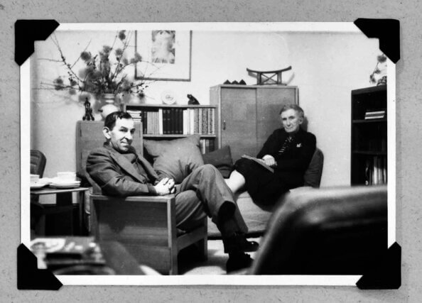 Reuben Mednikoff/Richard Pailthorpe and Grace Pailthorpe at their Redington Road flat in Hampstead, London, June 1949. Courtesy National Galleries of Scotland.