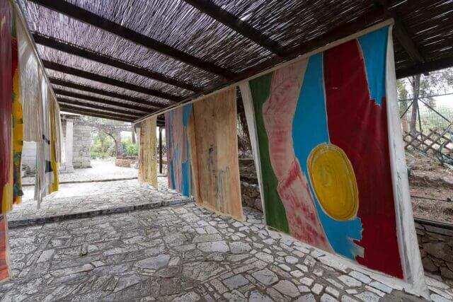 Installation view, Vivian Suter, Nisyros 2017, documenta 14, Athens.
Photo: Stathis Mamalakis