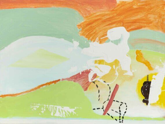 Walter Price, Just enjoy wanting, 2020. Acrylic, gesso, and super white on wood. 
45.9 × 61.1 cm