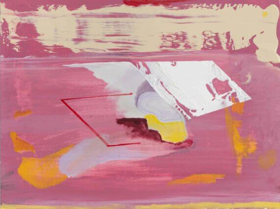 Walter Price, Learning to love, 2020. Acrylic, super white, and gesso on wood. 
45.9 × 61.1 cm