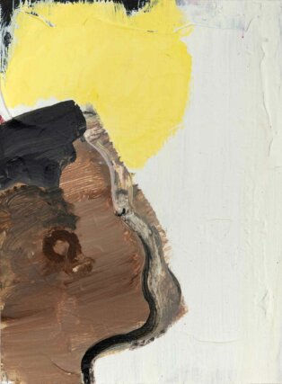 Walter Price, Sun date morning, 2020. Acrylic and gesso on wood. 20.3 × 15.2 cm 