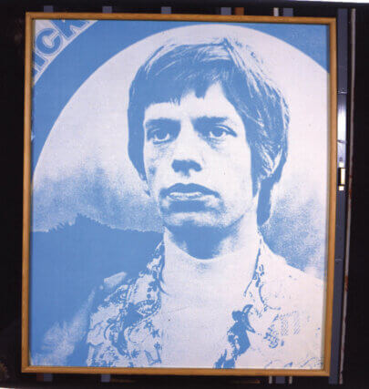 Daan van Golden, Mick Jagger 1967. Framed silkscreen print on paper, 123 ✕ 106 cm. © the artist, courtesy Galerie Micheline Szwajcer, Antwerp and Green Naftali Gallery, New York 