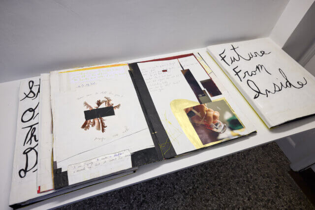 Installation view of Dani and Sheilah ReStack, 'Cuts in the Day' at Camden Art Centre, 2022. Photo: Luke Walker