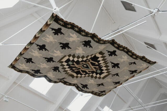 Mircea Cantor, Airplanes and Angels. Carpet, 198 ✕ 300­ cm. Courtesy the artist and Yvon Lambert, Paris, New York.