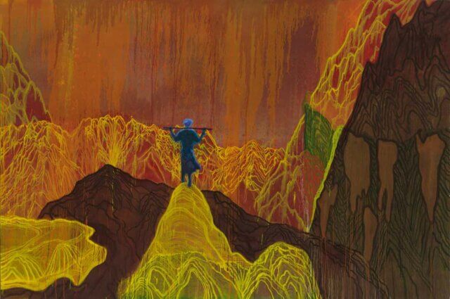 Daniel Richter, A Flower in Flames, 2012. Oil on canvas, 200 × 300 cm. Private collection. Photo: Jochen Littkeman, Berlin 