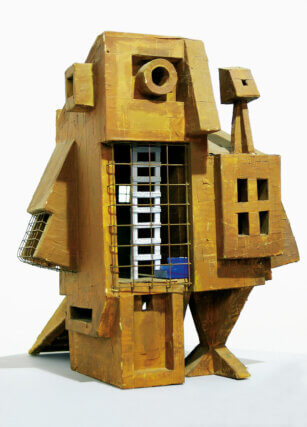 Andrew Lewis, Sylvia, 1993. Cardboard, 45 ✕ 50 ✕ 50 cm. Courtesy the artist and Art Concept, Paris