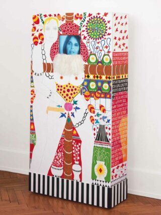 Dorothy Iannone, I Was Thinking of You III 1975 / 2006. Paint on wood, LCD flat screen, DVD