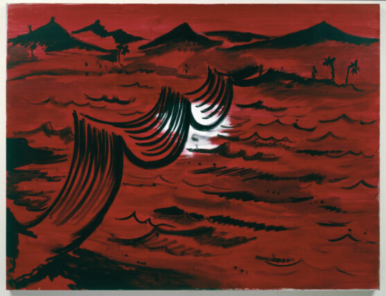 René Daniëls, Ondergronds Verbonden [Underground Connection] 1984. Oil on canvas. 160 ✕ 210 cm. Collection Van Abbemuseum, Eindhoven.