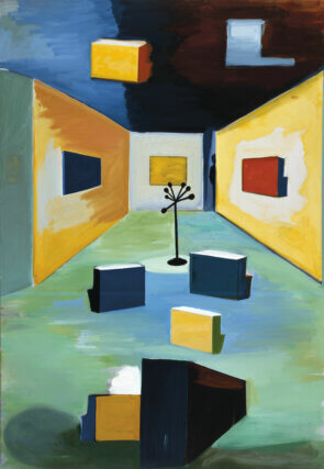 René Daniëls, De Terugkeer van de Performance [The Return of the Performance] 1987. Oil on canvas. 190 ✕ 130 cm. Private Collection.