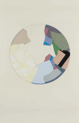 Geta Brătescu, The Rule of the Circle, The Rule of the Game (Regula cercului, regula jocului), 1985. Collage, tempera, gouache, drawing on paper. Courtesy of Ivan Gallery, Bucharest and Galerie Barbara Weiss, Berlin. 
Photo: Ştefan Sava.