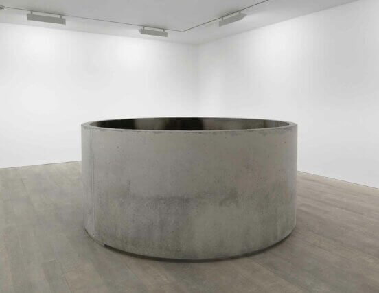 Phillip Lai. This seems to be a mistake, 2012 / reinforced concrete, soot / 117 height × 258 cm diameter.
