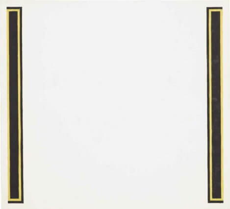 Jo Baer, Untitled, 1970. Oil on canvas paper, 22.9 × 24.8cm.