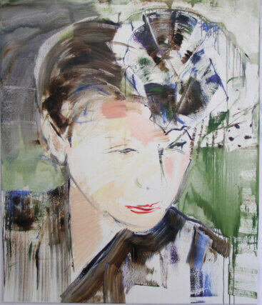 Paulina Olowska, Jadwiga, 2009. Oil on canvas, 160 ✕ 135 cm