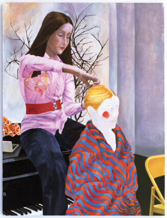 Katharina Wulff, Die Untergebene (The Subordinate), 2002. Oil on canvas. 144 ✕ 109 cm. Courtesy of the artist and Galerie Daniel Buchholz, 
Köln/Berlin