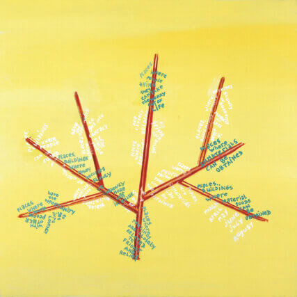 René Daniëls, Lentebloesem [Spring Blossom] 1987. Oil on canvas. 120 ✕ 120 cm. 
Courtesy Paul Andriesse.
