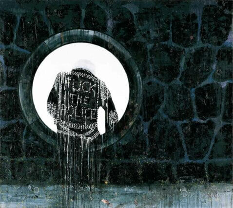 Daniel Richter, Lonely Old Slogan, 2006. Oil on canvas, 250 × 280 cm. Deichtorhallen Hamburg, Falckenberg. Collection. Photo: Jochen Littkeman, Berlin 