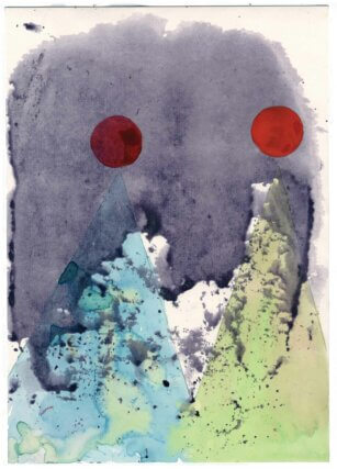 Caroline Achaintre, Mooner, 2014 / ink on paper / 29.5 × 21cm. Courtesy Arcade, London. Photo © Andy Keate