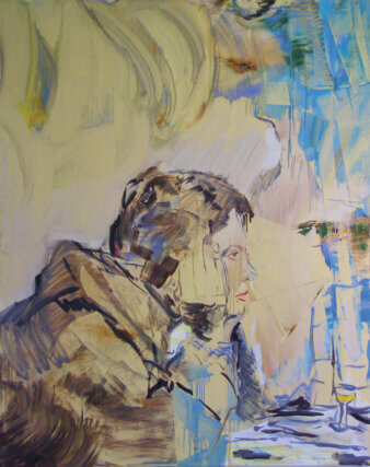 Paulina Olowska, Nuchtern 2009. Oil on canvas, 170 ✕ 135 cm