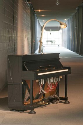 Yuko Mohri, Breath or Echo 2017. Mixed-media. Installation view at Sapporo International Art Festival 2017, Hokkaido, Japan. Courtesy the artist. Photo: Yoshisato Komaki