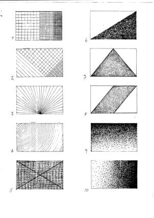 Steve Farrer, Schematic drawing (detail) for 10 Drawings 1976, 16mm film installation © the artist
