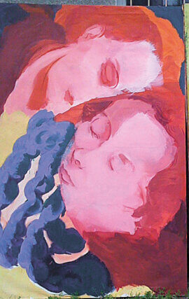 Jarosław Bauć, Shadow with a snake, 1997.
Oil on canvas, 150 ✕ 240 cm. Courtesy of the artist.