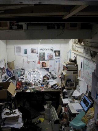 Paul Johnson’s studio, 2017. 
Courtesy the artist.