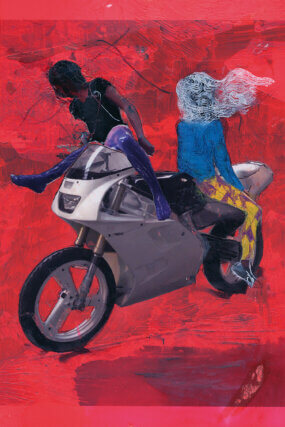 Andro Wekua, My Bike and Your Swamp (Yesterday) #8, 2008. Photo-collage, 30 × 20 cm. © the artist, courtesy Galerie Peter Kilchmann, Zurich and Gladstone Gallery, New York.