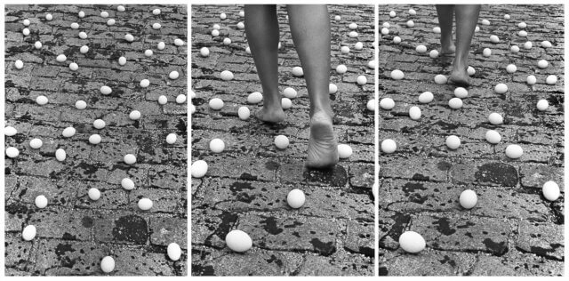 Between Lives from the series Fotopoemaction 1981 
Photographer: Henry Stahl ⁄  © the artist