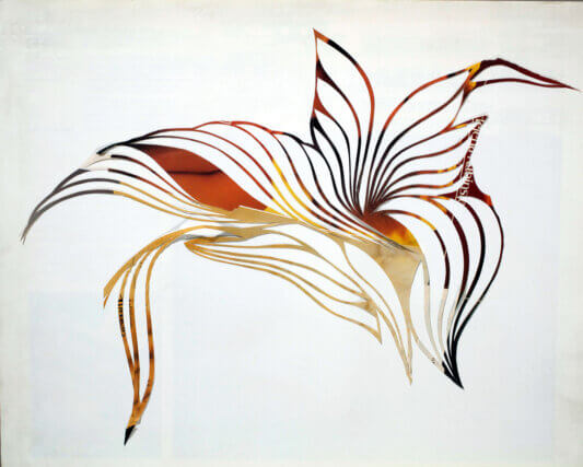 Shelagh Wakely, Nymphs (detail), 1987. Magazine stencil from larger floor installation. Courtesy ROOM Artspace, London.