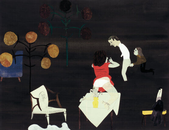 Jockum Nordström, Barndomens Definitiva Slut [The Final End of Childhood] 2001. Watercolour, graphite and collage on paper. Courtesy Collection Magasin 3 Stockholm Konsthall.