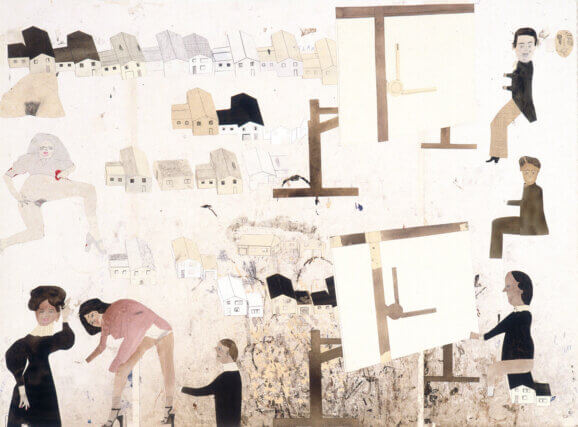 Jockum Nordström, Kedjehus [Linkhouse] 2004. Collage on paper. Courtesy Moderna Museet, Stockholm.