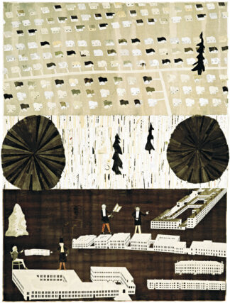 Jockum Nordström, Loppspel [Tiddlywinks] 2004. Watercolour, graphite and collage on paper. Courtesy Collection Magasin 3 Stockholm Konsthall.