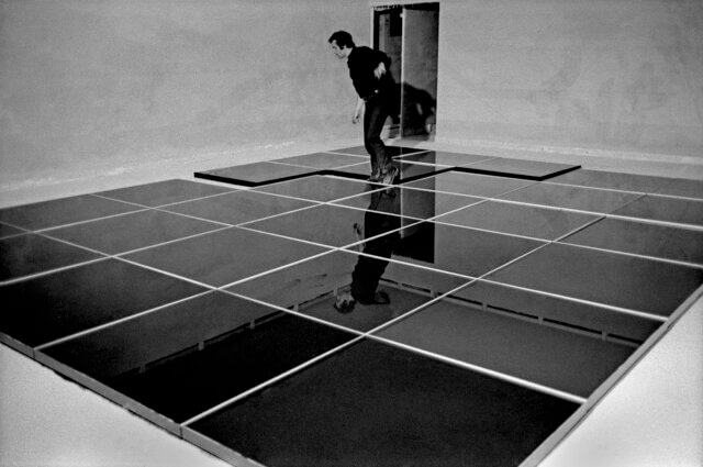 Pino Pascali, Pino Pascali and 32mq di mare circa 1967. © Photo: Claudio Abate Studio