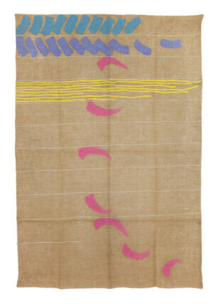 Giorgio Griffa, Doppio movimento, 1997. Acrylic on canvas. 288  ×  195  cm. Courtesy Archivio Giorgio Griffa and Casey Kaplan, New York.