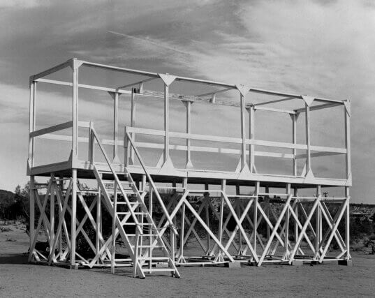 The Interior and the Exterior — Noah Purifoy (detail), 2014. Installation, 16 silver gelatin prints, selenium toned, sound.