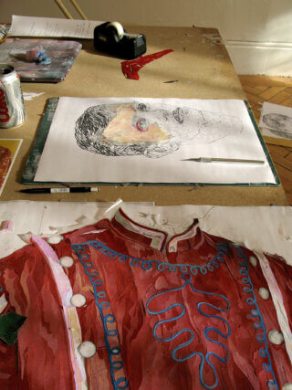Paul Johnson, Self Healing Soldier (work in progress), 2007. Photo: Lindsay Bloxam.
