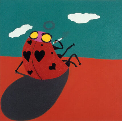 Liz Arnold, Mythic Heaven, 1995. Acrylic on Canvas, 61  ✕  61 cm. Courtesy The Saatchi Gallery, London.