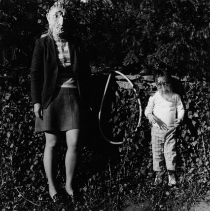 Ralph Eugene Meatyard, One of seven kids of Mertonian friend, 1970–72. Gelatin-silver print. Estate of Ralph Eugene Meatyard, courtesy Fraenkal Gallery, San Francisco.