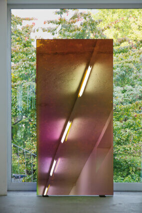 Raphael Hefti, Subtraction as Addition, 2011. Fabricated Luxar coated glass sheets 100 x 230 cm. © the artist