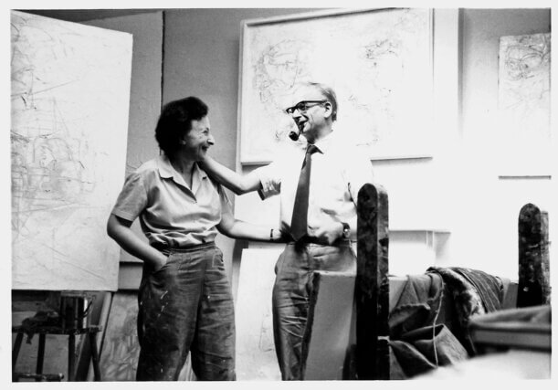The Themersons in Franciszka’s studio, c.1960, photograph by Stefan Themerson.