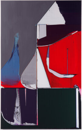 Thomas Scheibitz, Figurenbild 2007. Oil on canvas, 300 x 190 cm.