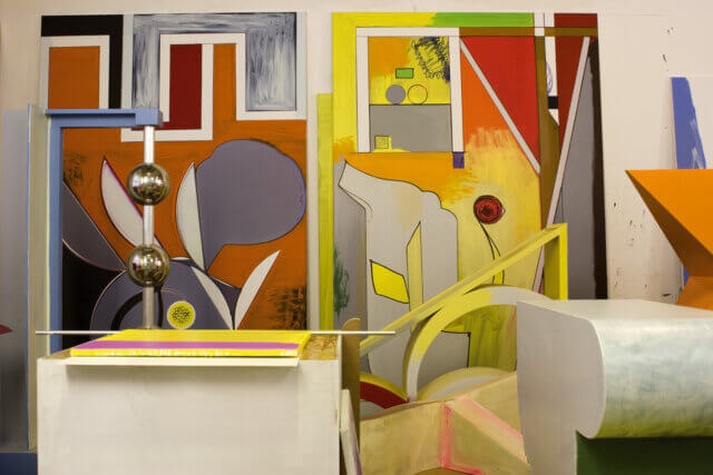 Thomas Scheibitz, Painting studio, 2008. Photos: Thomas Scheibitz.