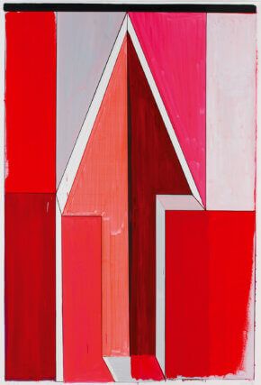 Thomas Scheibitz, GP 113 2008. Acrylic and vinyl on rag paper, 230 x 156 cm.