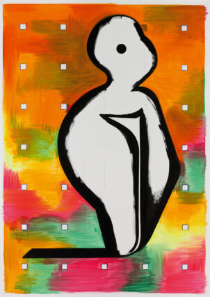 Thomas Scheibitz, GP 120 2008. Acrylic and vinyl on rag paper, 230 x 156 cm.