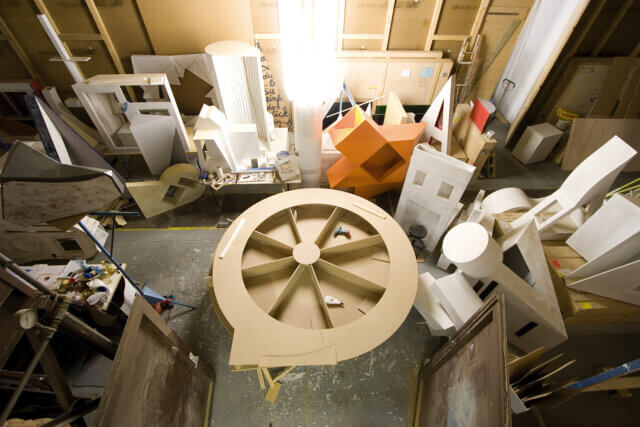 Thomas Scheibitz, Sculpture studio 2008. Photos: Thomas Scheibitz.