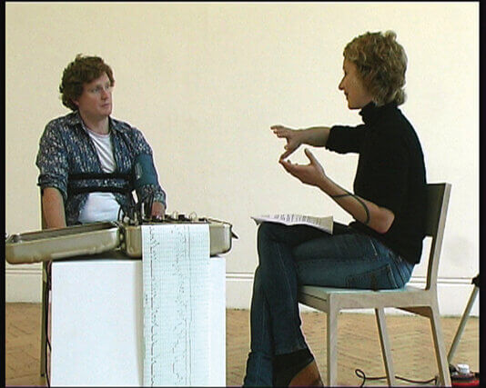 William Hunt, Margarita Gluzberg and William Hunt 
in the artist’s studio, July 2009. Courtesy of William Hunt, IBID Projects, London, and Wentrup, Berlin.