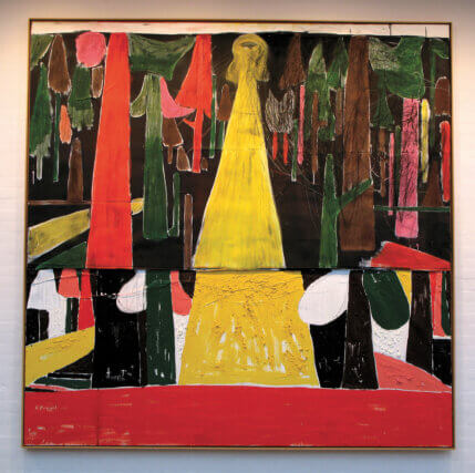 Tal R, Hüsker Dü, 2004. Oil and paper on canvas. Collection of Geert J.C. Steinmeijer.