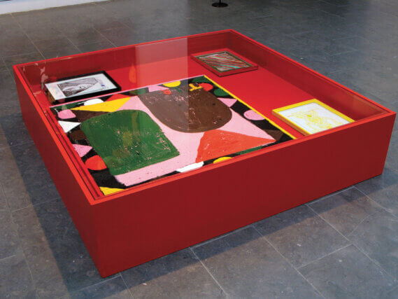 Tal R, Red, showcase from ‘The Sum’, 2007. 150 × 150 × 35 cm.