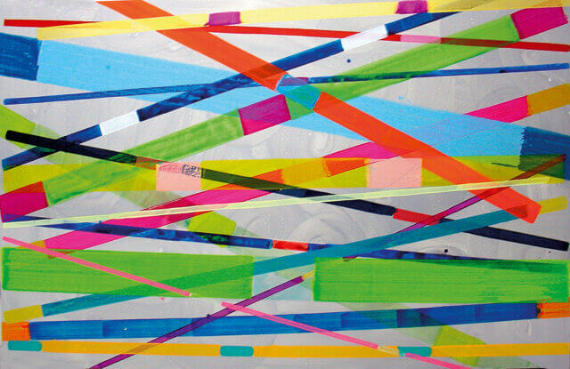 Marta Marcé, Mikado 22, 2007.  Acrylic on canvas, 170 × 270 cm. Private collection, Spain
